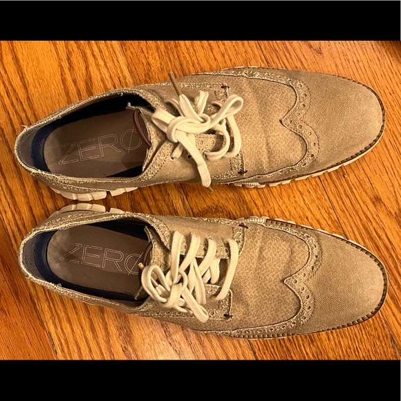 Cole Haan Canvas Wingtip, Tan - Picture 2 of 5
